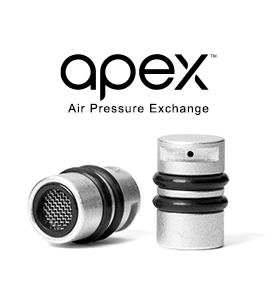 耳への負担を軽減し聴覚保護にも役立つ独自技術「apex」　イメージ